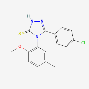 molecular formula C16H14ClN3OS B5714108 5-(4-chlorophenyl)-4-(2-methoxy-5-methylphenyl)-2,4-dihydro-3H-1,2,4-triazole-3-thione 