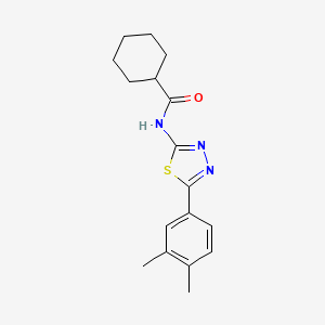 molecular formula C17H21N3OS B5714111 N-[5-(3,4-dimethylphenyl)-1,3,4-thiadiazol-2-yl]cyclohexanecarboxamide 