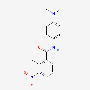 molecular formula C16H17N3O3 B5714116 N-[4-(二甲氨基)苯基]-2-甲基-3-硝基苯甲酰胺 