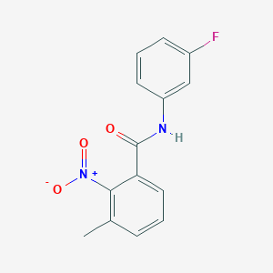 molecular formula C14H11FN2O3 B5714124 N-(3-fluorophenyl)-3-methyl-2-nitrobenzamide 