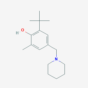2-tert-butyl-6-methyl-4-(1-piperidinylmethyl)phenol