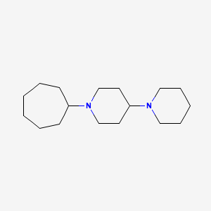 molecular formula C17H32N2 B5714180 1'-cycloheptyl-1,4'-bipiperidine 