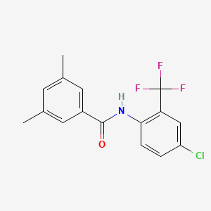 molecular formula C16H13ClF3NO B5714194 N-[4-chloro-2-(trifluoromethyl)phenyl]-3,5-dimethylbenzamide 