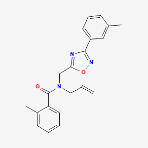 molecular formula C21H21N3O2 B5714202 N-allyl-2-methyl-N-{[3-(3-methylphenyl)-1,2,4-oxadiazol-5-yl]methyl}benzamide 