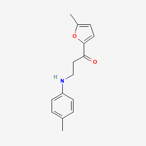 molecular formula C15H17NO2 B5714207 1-(5-methyl-2-furyl)-3-[(4-methylphenyl)amino]-1-propanone 