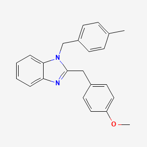molecular formula C23H22N2O B5714211 2-(4-methoxybenzyl)-1-(4-methylbenzyl)-1H-benzimidazole 