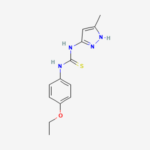 molecular formula C13H16N4OS B5714213 N-(4-ethoxyphenyl)-N'-(3-methyl-1H-pyrazol-5-yl)thiourea 