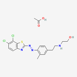 B571422 Acetic acid;2-[2-[4-[(6,7-dichloro-1,3-benzothiazol-2-yl)diazenyl]-3-methylphenyl]ethylamino]ethanol CAS No. 118218-36-3