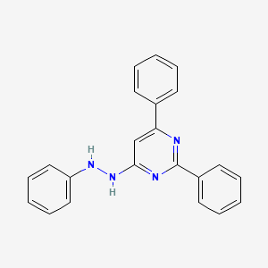 molecular formula C22H18N4 B5714225 2,4-diphenyl-6-(2-phenylhydrazino)pyrimidine 
