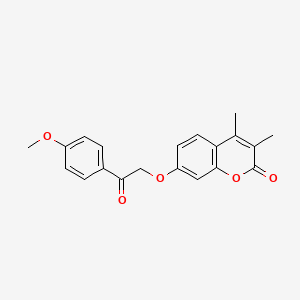 molecular formula C20H18O5 B5714232 7-[2-(4-methoxyphenyl)-2-oxoethoxy]-3,4-dimethyl-2H-chromen-2-one 