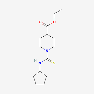 molecular formula C14H24N2O2S B5714244 ethyl 1-[(cyclopentylamino)carbonothioyl]-4-piperidinecarboxylate 