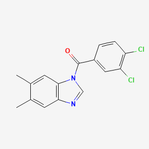 molecular formula C16H12Cl2N2O B5714267 1-(3,4-dichlorobenzoyl)-5,6-dimethyl-1H-benzimidazole 