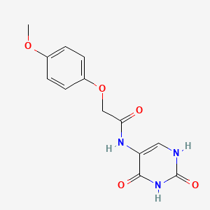 molecular formula C13H13N3O5 B5714274 N-(2,4-dioxo-1,2,3,4-tetrahydro-5-pyrimidinyl)-2-(4-methoxyphenoxy)acetamide 