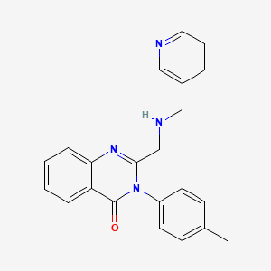 molecular formula C22H20N4O B5714305 3-(4-methylphenyl)-2-{[(3-pyridinylmethyl)amino]methyl}-4(3H)-quinazolinone 