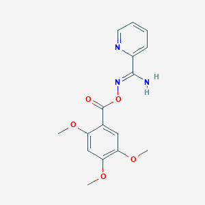 molecular formula C16H17N3O5 B5714316 N'-[(2,4,5-trimethoxybenzoyl)oxy]-2-pyridinecarboximidamide 