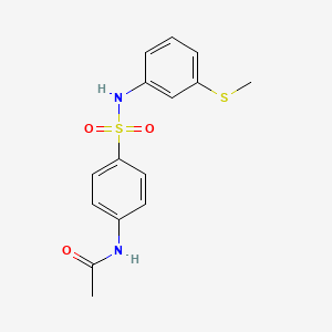 molecular formula C15H16N2O3S2 B5714331 N-[4-({[3-(methylthio)phenyl]amino}sulfonyl)phenyl]acetamide 