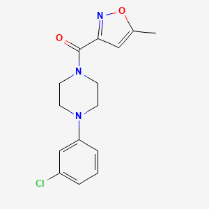 molecular formula C15H16ClN3O2 B5714347 1-(3-chlorophenyl)-4-[(5-methyl-3-isoxazolyl)carbonyl]piperazine 