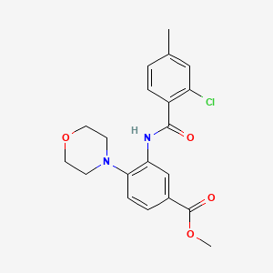 molecular formula C20H21ClN2O4 B5714362 methyl 3-[(2-chloro-4-methylbenzoyl)amino]-4-(4-morpholinyl)benzoate 