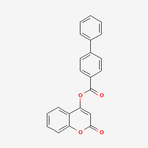 2-oxo-2H-chromen-4-yl 4-biphenylcarboxylate