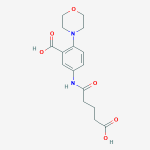 5-[(4-carboxybutanoyl)amino]-2-(4-morpholinyl)benzoic acid