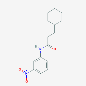 molecular formula C15H20N2O3 B5714400 3-cyclohexyl-N-(3-nitrophenyl)propanamide 