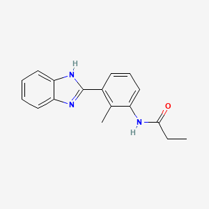 molecular formula C17H17N3O B5714403 N-[3-(1H-benzimidazol-2-yl)-2-methylphenyl]propanamide 
