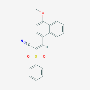 molecular formula C20H15NO3S B5714415 3-(4-methoxy-1-naphthyl)-2-(phenylsulfonyl)acrylonitrile 