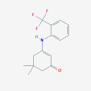 molecular formula C15H16F3NO B5714420 5,5-dimethyl-3-{[2-(trifluoromethyl)phenyl]amino}-2-cyclohexen-1-one 