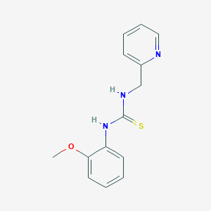 molecular formula C14H15N3OS B5714453 N-(2-methoxyphenyl)-N'-(2-pyridinylmethyl)thiourea 