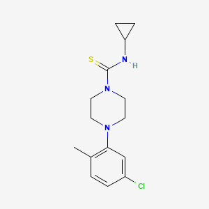 molecular formula C15H20ClN3S B5714474 4-(5-chloro-2-methylphenyl)-N-cyclopropyl-1-piperazinecarbothioamide 