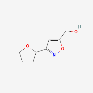 B571448 (3-(Tetrahydrofuran-2-yl)isoxazol-5-yl)methanol CAS No. 121604-49-7