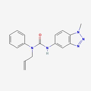 molecular formula C17H17N5O B5714500 N-allyl-N'-(1-methyl-1H-1,2,3-benzotriazol-5-yl)-N-phenylurea 