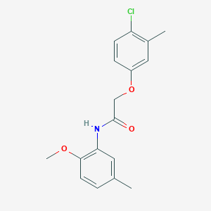 molecular formula C17H18ClNO3 B5714506 2-(4-chloro-3-methylphenoxy)-N-(2-methoxy-5-methylphenyl)acetamide 