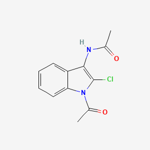 N-(1-acetyl-2-chloro-1H-indol-3-yl)acetamide