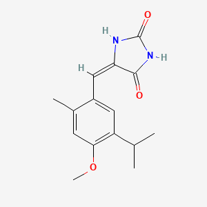 molecular formula C15H18N2O3 B5714566 5-(5-isopropyl-4-methoxy-2-methylbenzylidene)-2,4-imidazolidinedione 