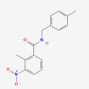 molecular formula C16H16N2O3 B5714569 2-methyl-N-(4-methylbenzyl)-3-nitrobenzamide 