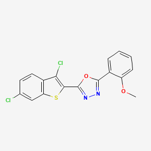 2-(3,6-dichloro-1-benzothien-2-yl)-5-(2-methoxyphenyl)-1,3,4-oxadiazole