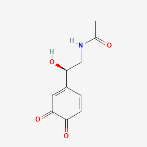 molecular formula C10H11NO4 B571458 N-[(2R)-2-(3,4-Dioxo-1,5-cyclohexadien-1-yl)-2-hydroxyethyl]acetamide CAS No. 122121-93-1