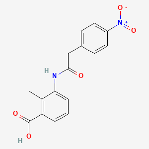 molecular formula C16H14N2O5 B5714581 2-methyl-3-{[(4-nitrophenyl)acetyl]amino}benzoic acid 
