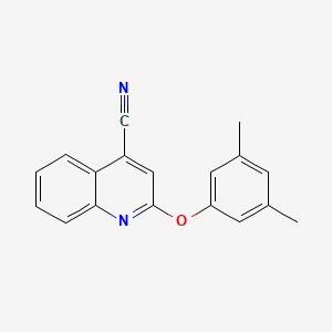 molecular formula C18H14N2O B5714583 2-(3,5-dimethylphenoxy)-4-quinolinecarbonitrile 