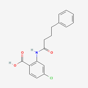 molecular formula C17H16ClNO3 B5714584 4-chloro-2-[(4-phenylbutanoyl)amino]benzoic acid 
