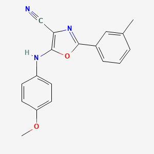 5-[(4-methoxyphenyl)amino]-2-(3-methylphenyl)-1,3-oxazole-4-carbonitrile