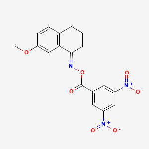 molecular formula C18H15N3O7 B5714617 7-methoxy-3,4-dihydro-1(2H)-naphthalenone O-(3,5-dinitrobenzoyl)oxime 