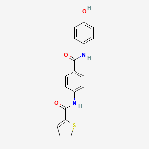 molecular formula C18H14N2O3S B5714619 N-(4-{[(4-hydroxyphenyl)amino]carbonyl}phenyl)-2-thiophenecarboxamide 