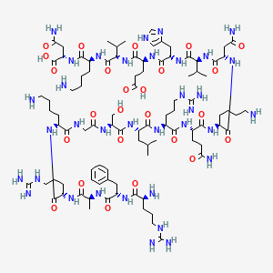 molecular formula C93H159N35O25 B571463 H-Arg-phe-ala-arg-lys-gly-ser-leu-arg-gln-lys-asn-val-his-glu-val-lys-asn-OH CAS No. 113715-84-7