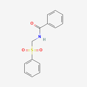 molecular formula C14H13NO3S B5714635 N-[(苯磺酰基)甲基]苯甲酰胺 CAS No. 76965-50-9