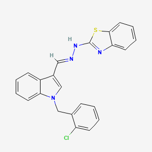 molecular formula C23H17ClN4S B5714636 1-(2-chlorobenzyl)-1H-indole-3-carbaldehyde 1,3-benzothiazol-2-ylhydrazone 
