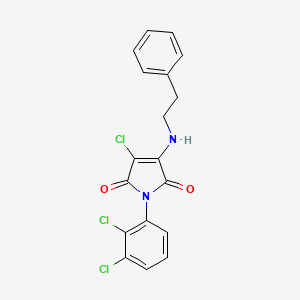 molecular formula C18H13Cl3N2O2 B5714659 3-chloro-1-(2,3-dichlorophenyl)-4-[(2-phenylethyl)amino]-1H-pyrrole-2,5-dione 