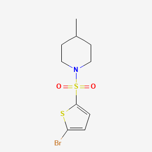 molecular formula C10H14BrNO2S2 B5714683 1-[(5-bromo-2-thienyl)sulfonyl]-4-methylpiperidine 