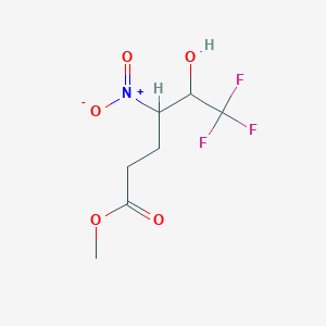 molecular formula C7H10F3NO5 B057147 Methyl 6,6,6-Trifluoro-5-hydroxy-4-nitrohexanoate CAS No. 127074-04-8